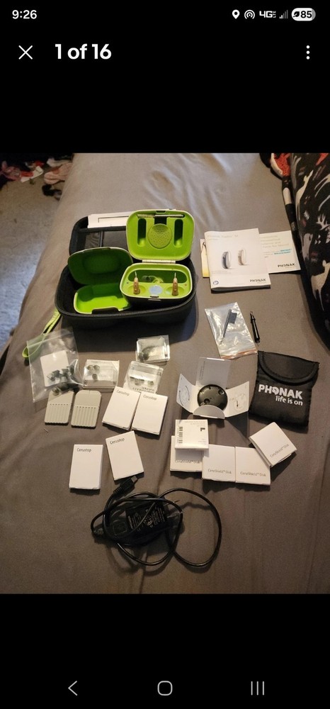 Phonak Marvel M90-RT Hearing Aids Working Pair Lots Of Things Included