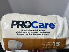 15 Count X-Large ProCare Breathable Adult Unisex Briefs – Max Absorbency