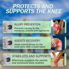 Knee Brace Support Compression Sleeve Patella Stabilizer Sport Joint Pain Relief