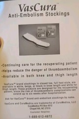 New VasCura Knee Length Closed Toe Stockings 00037 100% Latex Free Size XL Long