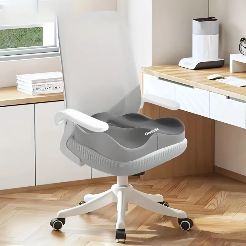 1Pc Memory Foam Seat Cushion – 3D Ergonomic Support| Light Green & Grey, Washabl
