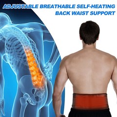 Magnetic Self Heating Back Support Brace Lumbar Orthotics Waist Belt Pain Relief