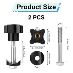 PEUTIER 2 Sets Rollator Walker Replacement Arm Adjustment Medium, Black
