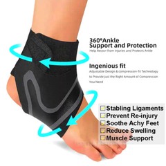 US Ankle Sport Foot Wrap Support Brace Compression Tendon Strap Elastic Bandage