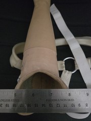 Left Below Elbow, Body-Powered Prosthetic Arm, VO Gloved Hand, Figure-9 Harness