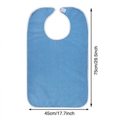 2Pcs Adult Bibs Eating Washable Reusable Clothing Protector Adjustable Closure