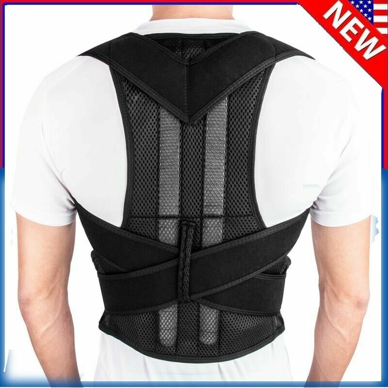Adjustable Upper Back Shoulder Support Posture Corrector Corset Spine Brace Belt