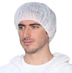 Global Industrial Polypropylene Bouffant Cap 21″ White 100/Bag
