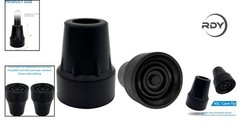 Durable 3/4 Inch Black Cane Tips – Natural Rubber, Metal Reinforced (Pack of 2)