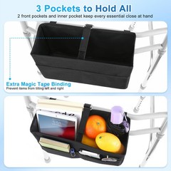 Walker Basket, Basket for Walkers with Multi Pockets, Hand-free Carry Pouch S…
