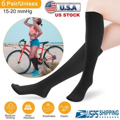 6 Pairs Compression Socks Women – Medical Mobility 15-20mmhg For Men S/M L/Xl