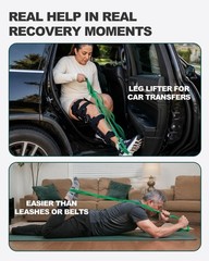 Quality Light Green Stretching Strap for Enhanced Flexibility & Safety