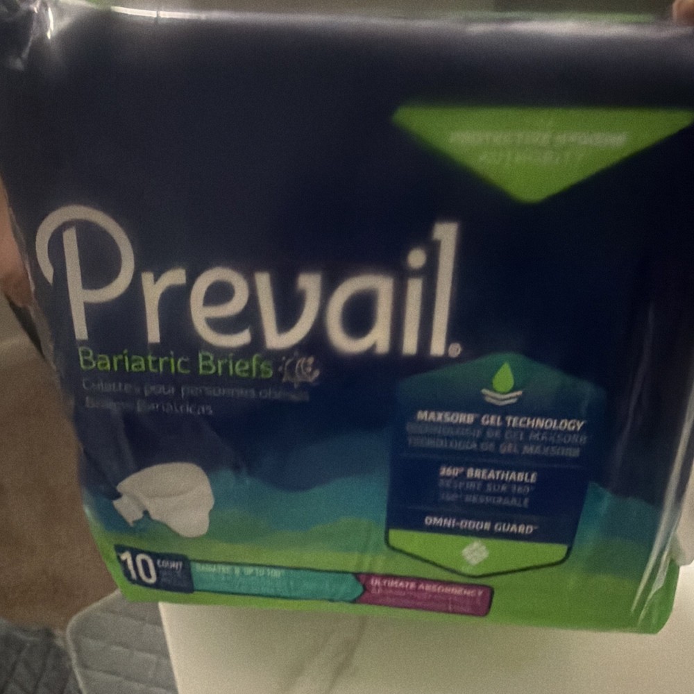 Prevail Bariatric Incontinence Briefs Breathable Ultimate Absorbency White 10