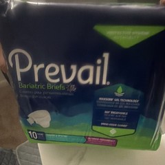 Prevail Bariatric Incontinence Briefs Breathable Ultimate Absorbency White 10