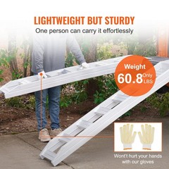 Alloy Ramp 8810lb Max Load 72x15in Sturdy Trailer Loading Tool