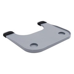 Wheelchair Table Board, Wheelchair Table Tray w/ Cup Holder Grey ABS 58*53cm