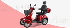 4 Weels Heavy Duty Mobility Scooters 500lbs Capacity 800W 60V20A w/Remote Key