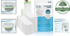 Portable Toilet Liners, 96 Disposable Waste Bags for Medical and Elder Care