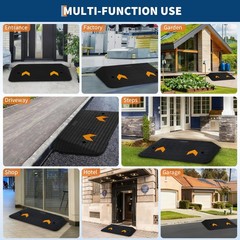 Rubber Threshold Ramp 4″ Rise Wheelchair Ramp Doorway 33000LBS for Car Scooter