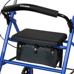 McKesson Upright Rollator Walker 300 lbs. 31 to 35” Handle Height 146-10257BL-1