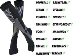 Compression Socks Stockings Knee High Women Men Medical 20-30 mmHG