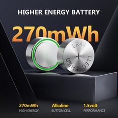 HIVEVOLT AG13 LR44 Batteries 24 Count, L1154F A76 357 303 SR44 Premium…