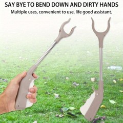 1PC 40cm Thickened Stainless Steel Plastic Clip Grabber Picker Tool for Seniors