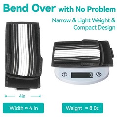 Lightweight Back Brace for Lower Pain Under Clothes – Medium, black