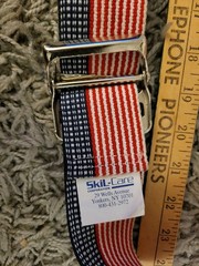 SKIL-CARE Gait Belt American Flag pattern 2″ x 60″ Made in USA EXCELLENT 🇺🇸