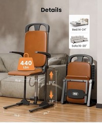 VOCIC Electric Floor Lift Elderly 440LBS T Stabilized Orange