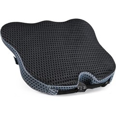 Wedge Car Seat Cushion Memory Foam Non-Slip Adjustable Straps Driving Comfort US