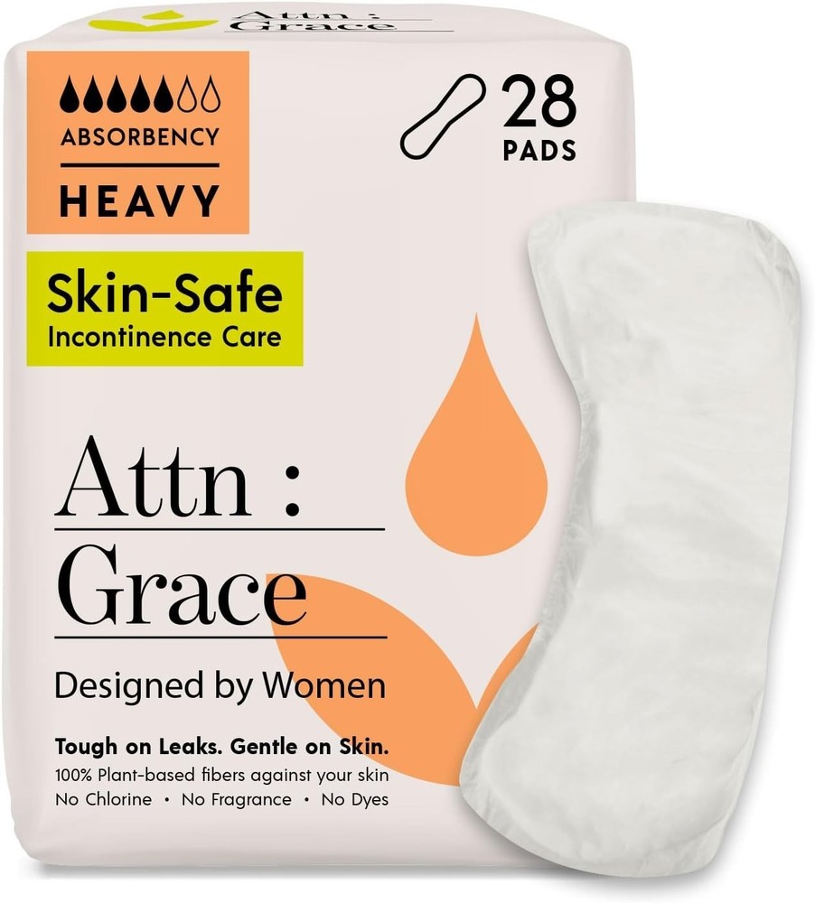 attn: Grace Heavy Ultimate Incontinence Pads Women Overnight Plant-Based [36 ct]