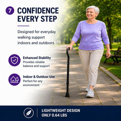 Sky MedSupply Int’l Corp Standard Offset Walking Cane Adjustable, Aluminum Or…