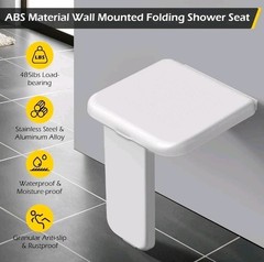 Dyna-Living Folding Shower Seat Wall Mounted 485 lbs Load-Bearing Fold Down S…