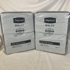 56 Count Depend Real Fit Adult Disposable Underwear for Men S/M