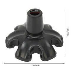 Cane Tip with 6 Support Rubber Foot for Walking Canes 3/4 Inch Shaft, Self-Stand
