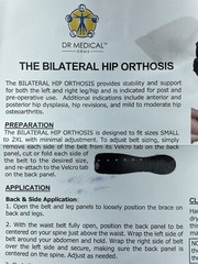 Dr Medical HB-166D Bilateral Hip Orthosis Universal Size ~ New