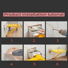 Folding Shower Seat Wall Mounted Shower Bench Load 550Lbs Fold Down Shower Chair