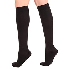 – Made in The USA – Opaque Knee-Hi Closed Toe 20-30mmHg – Medium Black