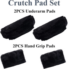 Crutches Padding Universal Crutch Pads for Armpits and Hand Grips, Fluffy Crutch