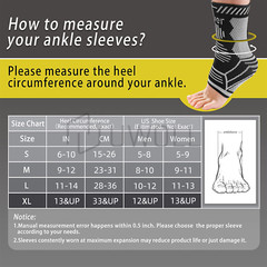 Ankle Brace Support Compression Sleeve Plantar Fasciitis Pain Relief Foot Wrap