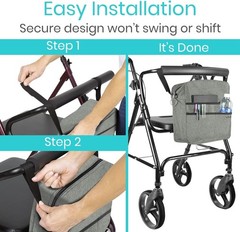 Water-Resistant Wheelchair Bag – XL Compartment for Walkers & Rollators