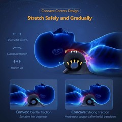 Neck Stretcher Heated for Pain Relief Cervical Traction Device Pillow Graphene