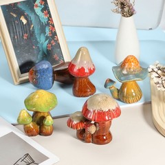 2Pcs Toilet Bolt Covers Mushroom Decor Covers 3.15″x2.36″x4.41″ Red