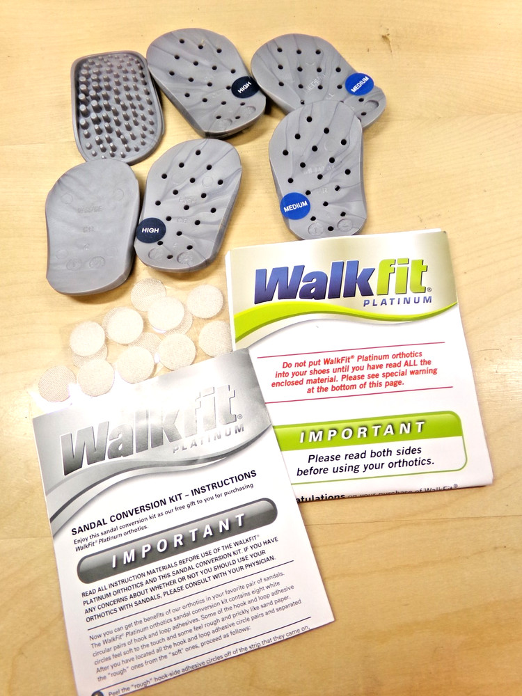 Walk Fit Platinum INSERTS ONLY Massage Med & High Size C Male 6-6.5 Female 7-7.5