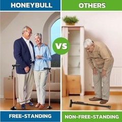 Walking Cane for Men & Women Foldable, Adjustable, Heavy Duty, Free Standing,…
