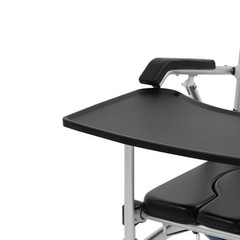 220lbs Shower Commode Chair Mobility Wheelchair Bedside Toilet Seat with Casters