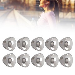 10 Pcs Hearing Aids Dome Soft Open Domes Black Layer Replacements Eartip