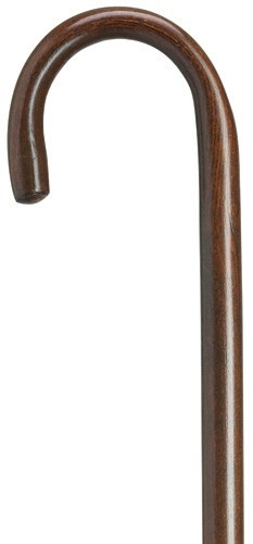 Crook walking cane Walnut finish 42″ Made in the USA Extra Tall