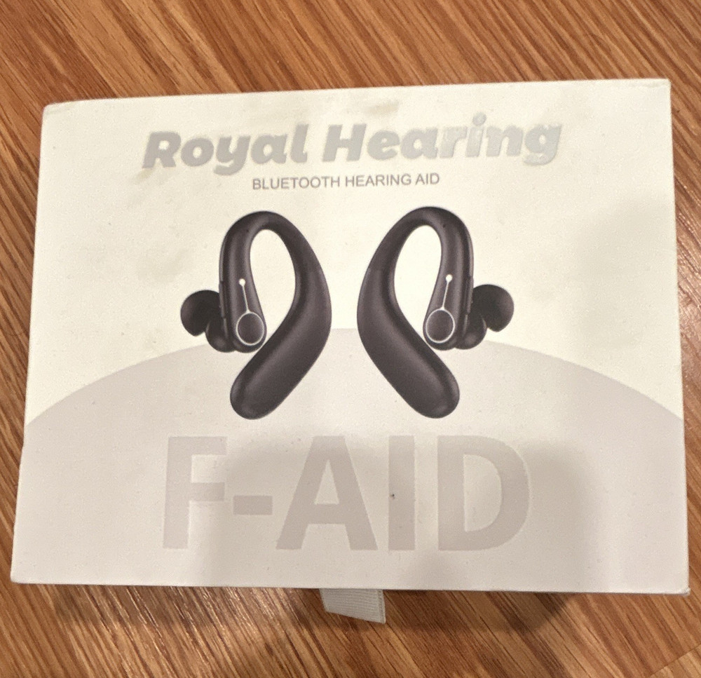 Royal Hearing F-Aid Bluetooth BTE Hearing Aid, Black, Adult, Both Ears